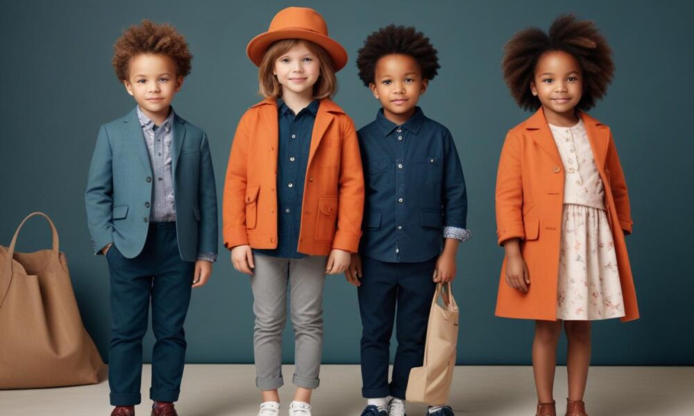 smart kids fashion," "sustainable," "eco-friendly," "gender-neutral," "trends," "sustainable materials," and "stylish