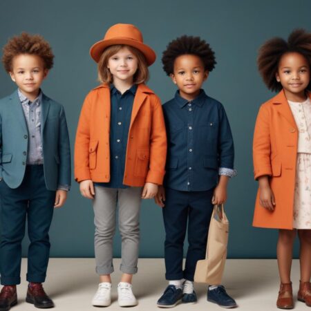 smart kids fashion," "sustainable," "eco-friendly," "gender-neutral," "trends," "sustainable materials," and "stylish